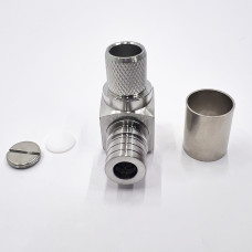 Роз'єм QMA-Male на кабель RG-8/LMR400 під обтиск, кутовий Роз'єм QMA-Male на кабель RG-8/LMR400 під обтиск, кутовий