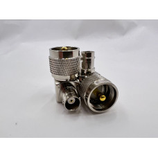 Перехідник UHF-Male - BNC-Female (конектор папа - мама) кутовий Перехідник UHF-Male - BNC-Female (конектор папа - мама) кутовий