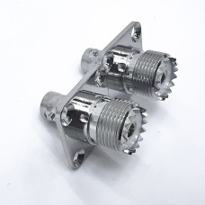 Перехідник BNC-Female - UHF-Female (конектор мама - мама) фланцевий