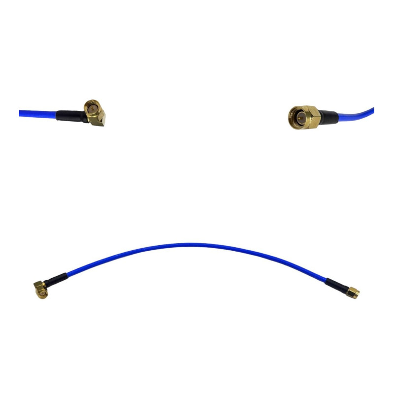 Пігтейл SMA-Male - SMA-Male-90 RG402 ВЧ кабель перехідник RG402 довжина 30 см кутовий