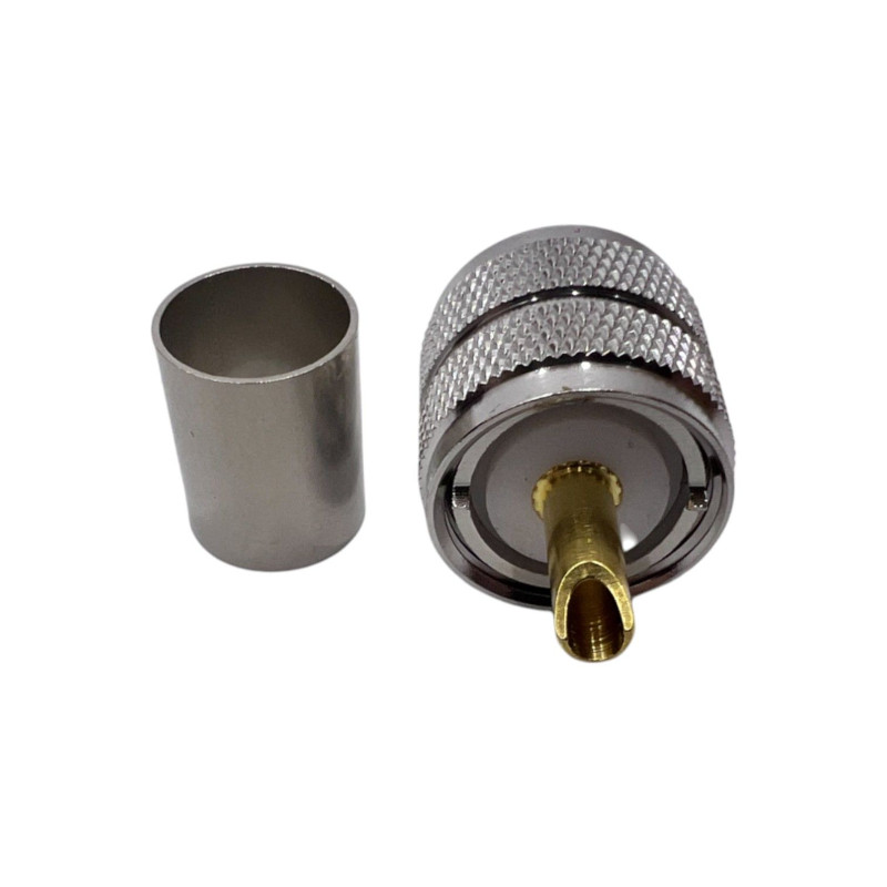 Роз'єм UHF-Male (PL259) на кабель RG-213 під обтиск