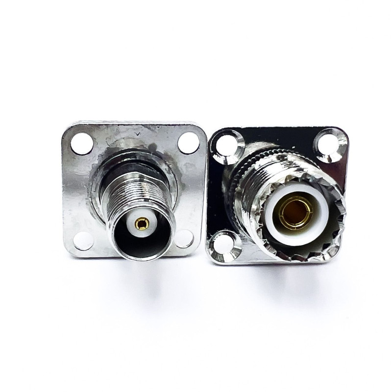 Перехідник TNC-Female - UHF-Female (конектор мама - мама) фланцевий
