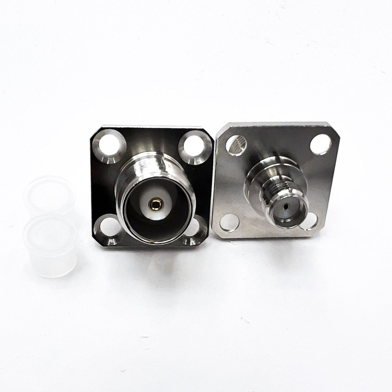 Переходник TNC-Female - SMA-Female (коннектор мама - мама) фланцевый