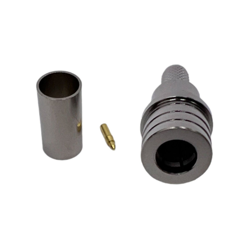 Разъем QMA-Male на кабель RG400 под обжим