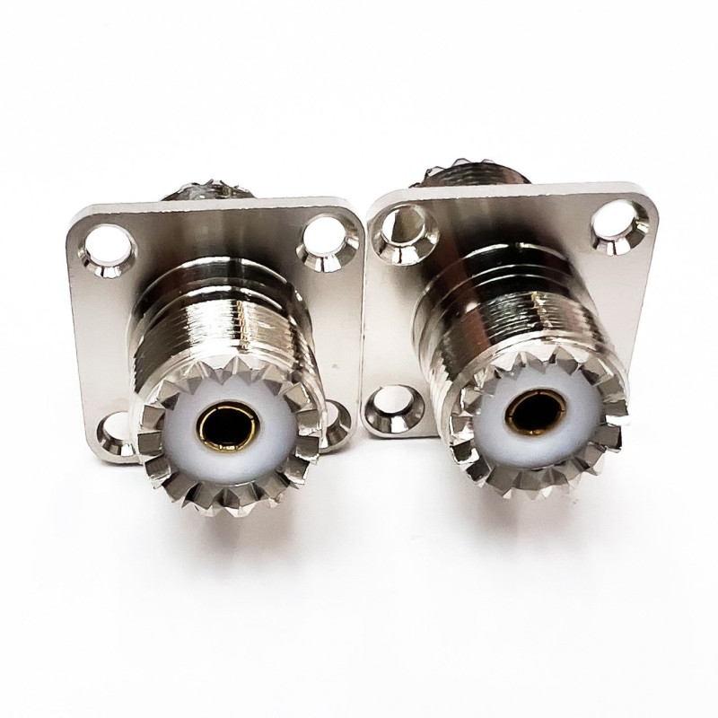 Переходник UHF-Female - UHF-Female (коннектор мама - мама) фланцевый