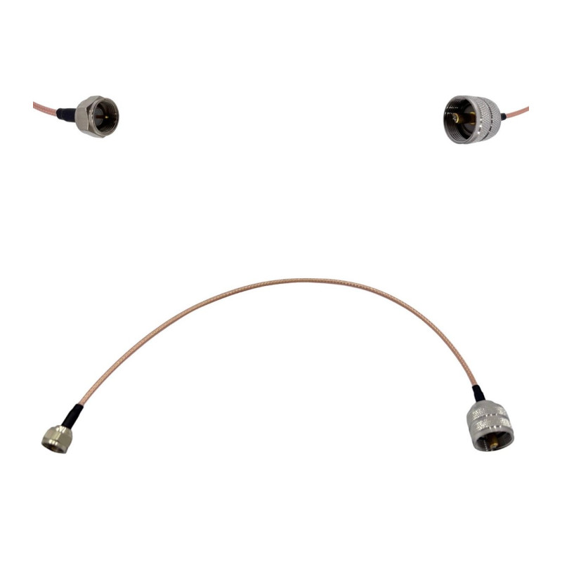 Пігтейл F-Male - UHF-Male ВЧ кабель перехідник RG316 довжина 30 см
