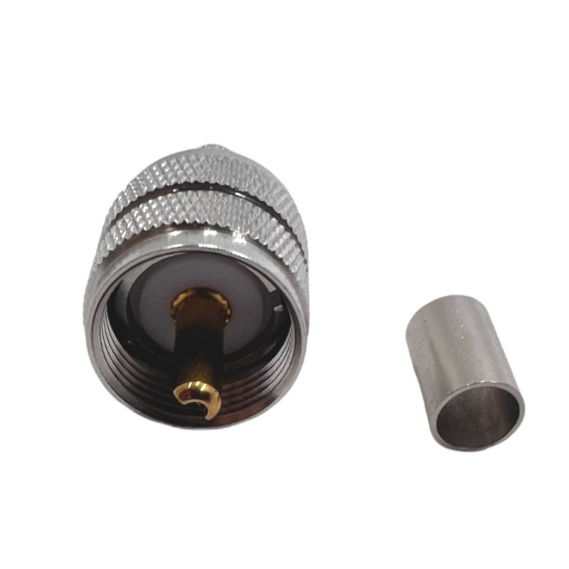 Роз'єм UHF-Male папа на кабель LMR240 під обтиск