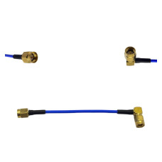 Пігтейл SMA-Male - SMA-Male-90 RG405 ВЧ кабель перехідник RG405 10 см, угловий