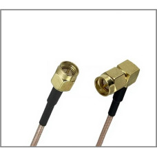 Пігтейл SMA-Male 90° - SMA Male ВЧ кабель перехідник RG316 довжина 30 см кутовий