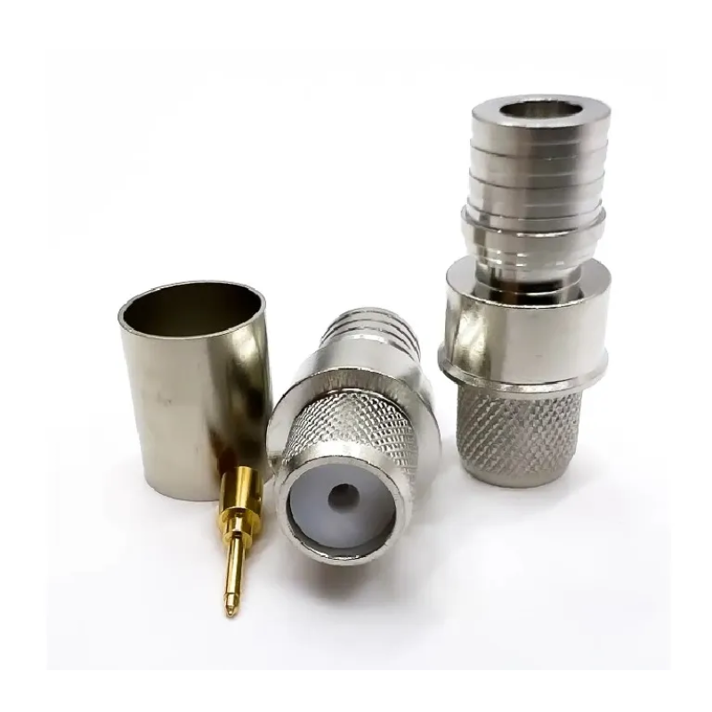 Разъем QMA-Male на кабель RG-8/LMR400 под обжим