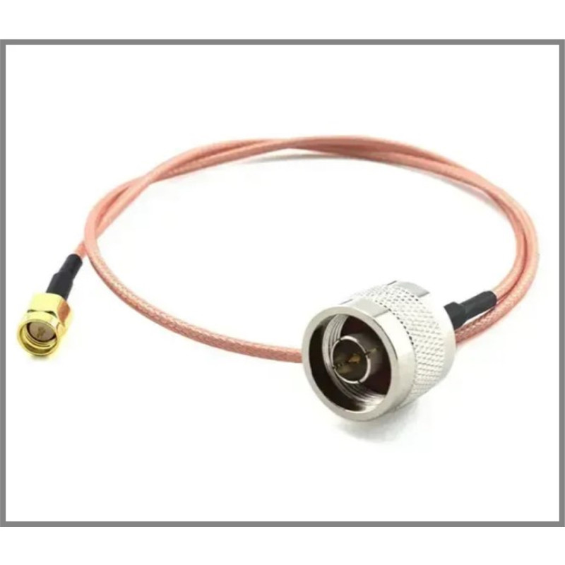 Пигтейл N-Type Male – SMA Male ВЧ кабель-переходник RG316, длина 30 см.