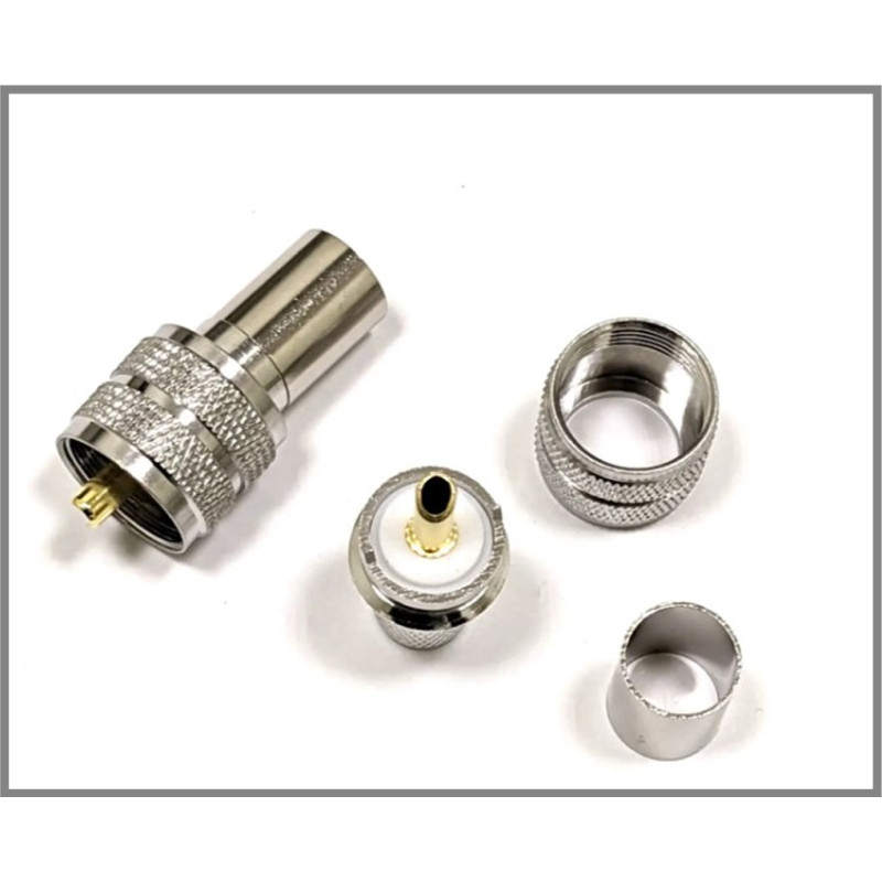 Роз'єм UHF-Male (PL259) на кабель RG-8/LMR400 під обтиск