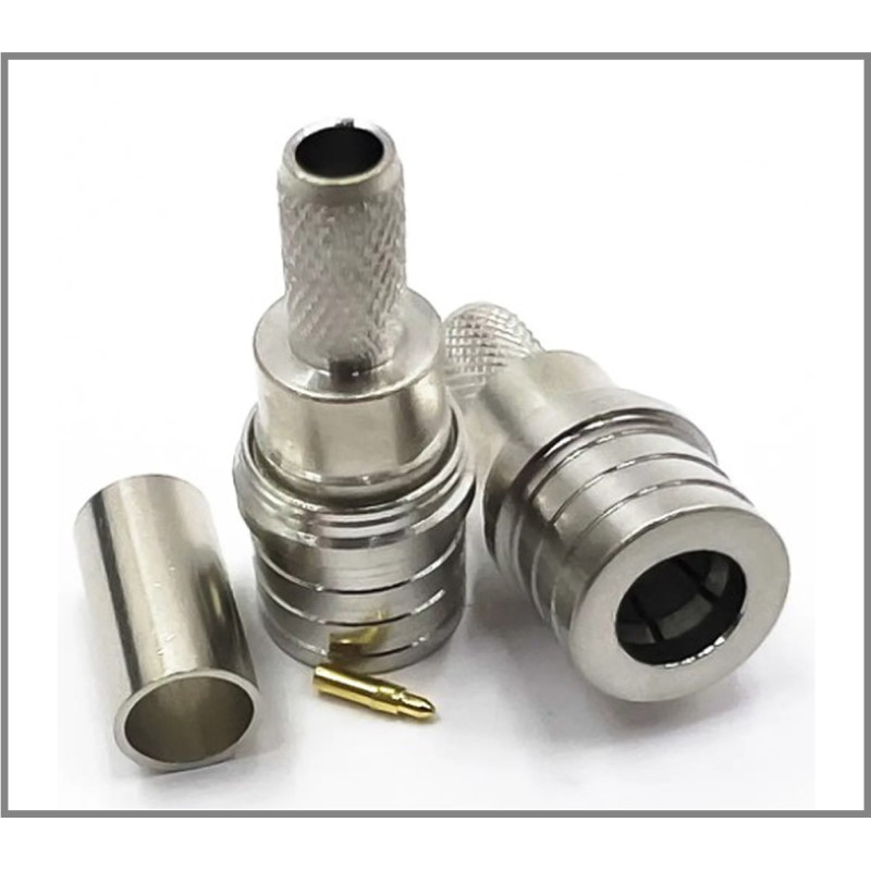 Разъем QMA-Male на кабель RG-58 под обжим