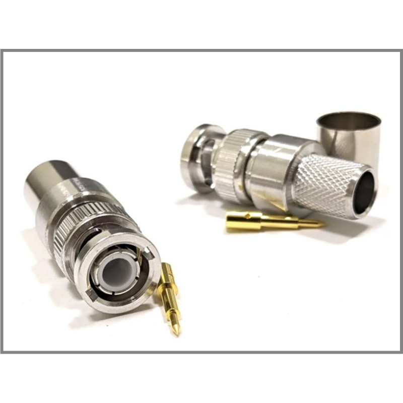 Роз'єм BNC-Male на кабель RG-8/LMR400 під обтиск