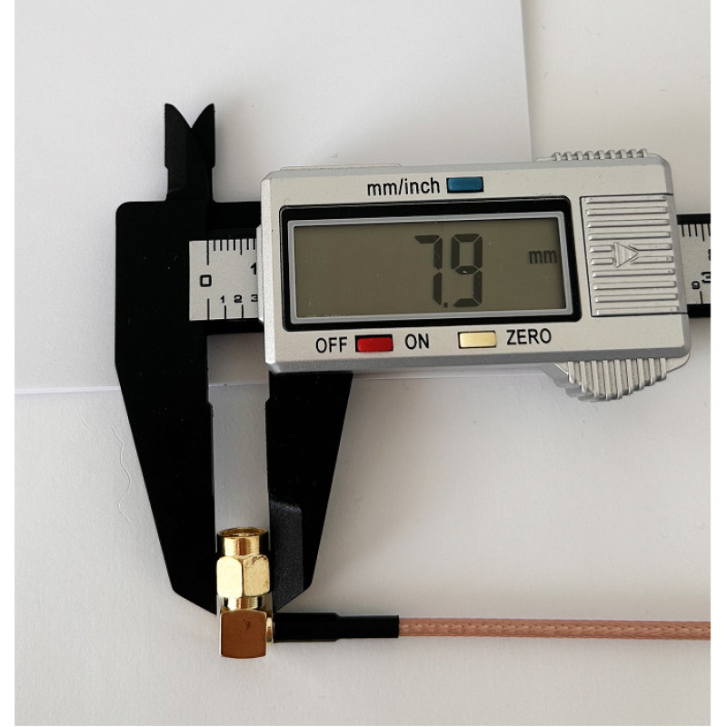Пігтейл SMA-Male 90° - SMA Male ВЧ кабель перехідник RG316 довжина 30 см кутовий