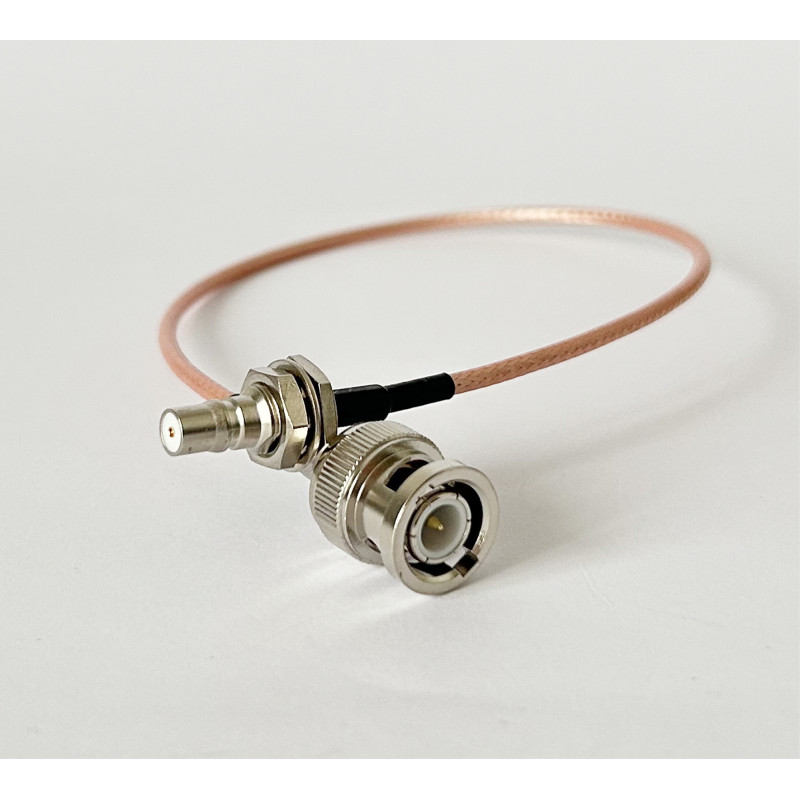 Пігтейл BNC-Male — QMA-Female, ВЧ кабель RG316, 30 см