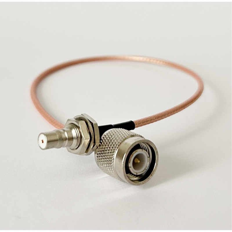 Пигтейл TNC-Male — QMA-Female, ВЧ кабель RG316, 30 см