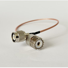 Пігтейл TNC-Male — UHF-Female, ВЧ кабель RG316, 30 см