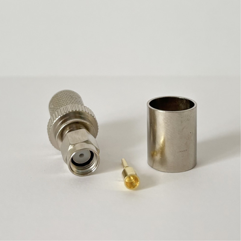 Комплект разъёмов RP-SMA-Male для кабеля RG-213 под обжим — 50 шт.