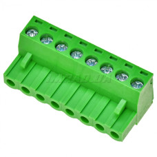 Клемник гвинтовий TBW-5.08-K-8P (клемна колодка, terminal block) для підключення та фіксації проводів
