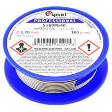 Припой LC60-1.20/0.1 (Sn60Pb40-SW26) (оловянно-свинцовый сплав, solder wire) для ручной и монтажной пайки электроники