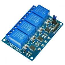 Модуль релейный модуль 5V для Arduino (4 реле с опторосвязкой) для Arduino (датчик, плата расширения) для DIY проектов и обучения