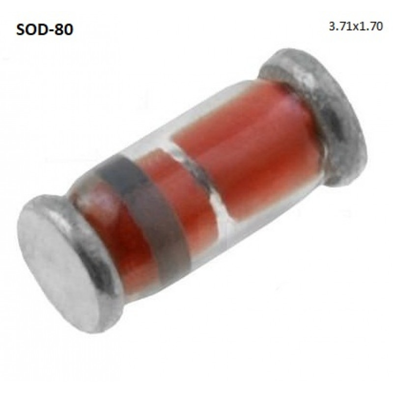 Стабилитрон BZV55-B5V6. 115 / SOD80 (Zener diode, зенер-диод) для стабилизации и защиты напряжения