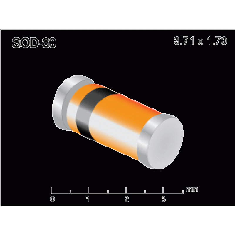 Стабілітрон BZV55-C43.115 (Zener diode, зенер-діод) для стабілізації та захисту напруги