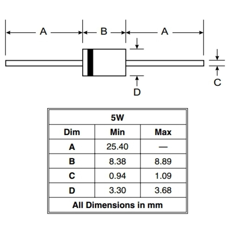 Захисний діод P6KE150CA (TVS, супресор) для захисту ліній живлення та сигналів від перенапруг