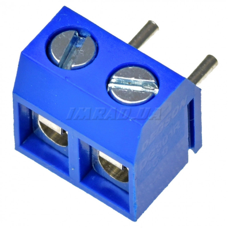 Клеммник винтовой DG301R-5.0-02P-12-00ah (клеммная колодка, terminal block) Для подключения и фиксации проводов