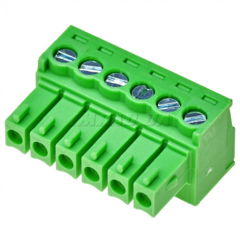 Клемник гвинтовий 15EDGK-3.5-06P-14-00A[H] (клемна колодка, terminal block) для підключення та фіксації проводів
