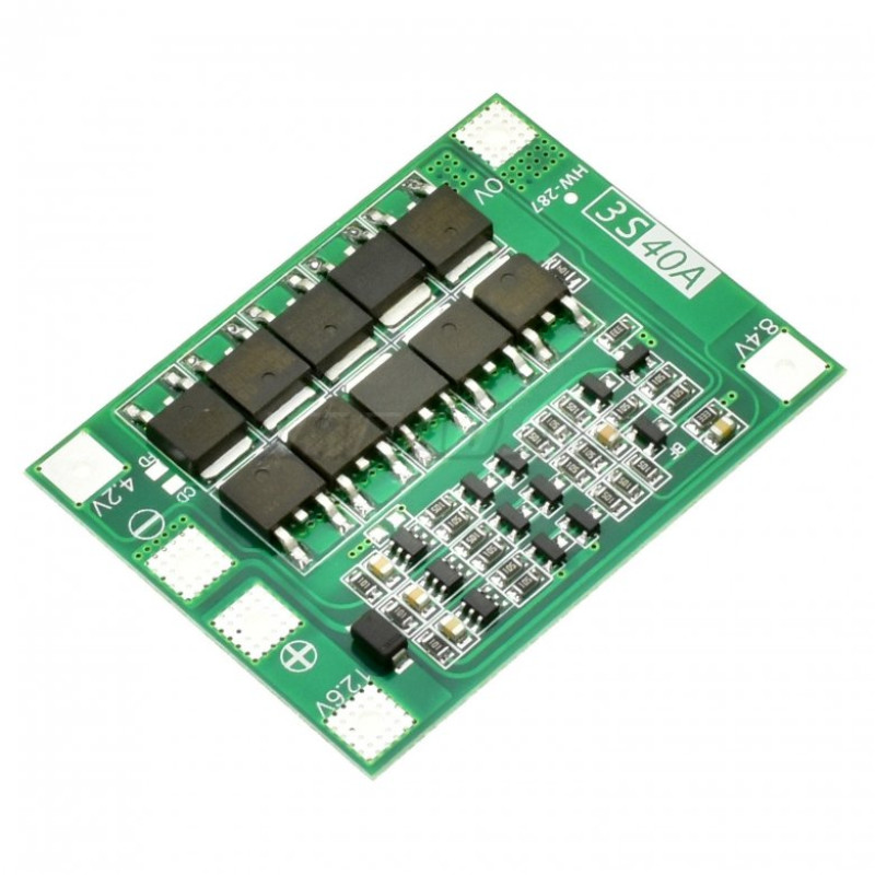 Контролер заряду/розряду LiIo батарей BMS 3S 40A без балансування для ремонту, складання та обслуговування електроніки