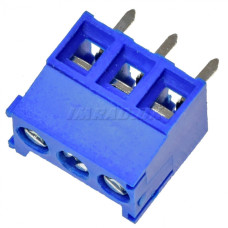 Клемник гвинтовий TB-3.5-P-3P-BL (клемна колодка, terminal block) для підключення та фіксації проводів