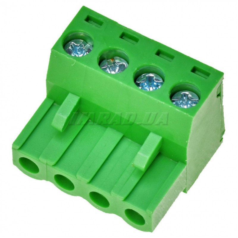 Клеммник винтовой TBW-5-4P/GN (клеммная колодка, terminal block) Для подключения и фиксации проводов