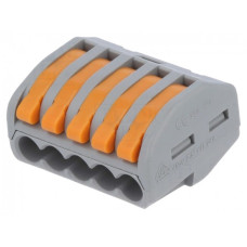 Клемник гвинтовий DG223-4.61-05P-11 (клемна колодка, terminal block) для підключення та фіксації проводів