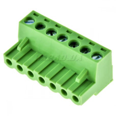 Клемник гвинтовий TBW-5.08-K-7P (клемна колодка, terminal block) для підключення та фіксації проводів