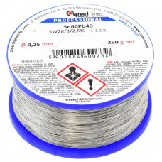 Припой LC60-0.25/0.25 (Sn60Pb40-SW26) для ремонта, сборки и обслуживания электроники