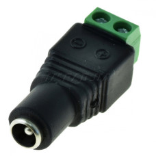 DC роз'єм живлення PC-GP2.1/5.5-TB Гніздо живлення DC 2.1/5.5мм, з клемною колодкою (під гвинт) (гніздо, конектор) для підключення адаптерів