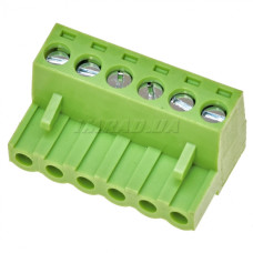 Винтовой клеммник HT508K-5.08-6P (клеммная колодка) для надежного подключения и фиксации проводов