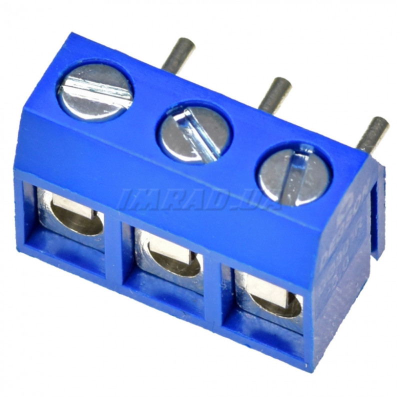 Клемник гвинтовий DG301R-5.0-03P-12-00AH (клемна колодка, terminal block) для підключення та фіксації проводів