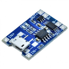 Зарядний пристрій для LiIo акумуляторів TP4056 (із захистом) для ремонту, складання та обслуговування електроніки