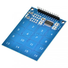 Модуль Сенсорна ємнісна клавіатура 4x4 (16 клавіш) на чіпі TTP229 для Arduino (датчик, плата розширення) для DIY проєктів та навчання