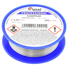 Припой LC60-1.50/0.1 (Sn60Pb40-SW26) (оловянно-свинцовый сплав, solder wire) для ручной и монтажной пайки электроники