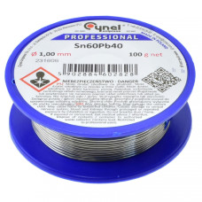 Припій  LC60-1.00/0.1 (Sn60Pb40) без флюсу (оловʼяно‑свинцевий сплав) для ручної та монтажної пайки електроніки