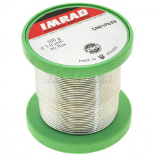 Припой ПОС-60 без флюса 1мм / 100г (Sn60Pb40) для ремонта, сборки и обслуживания электроники