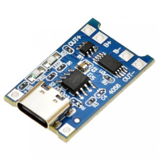 Зарядний пристрій LiIo акумуляторів TP4056 (з захистом) Type-C для ремонту, складання та обслуговування електроніки