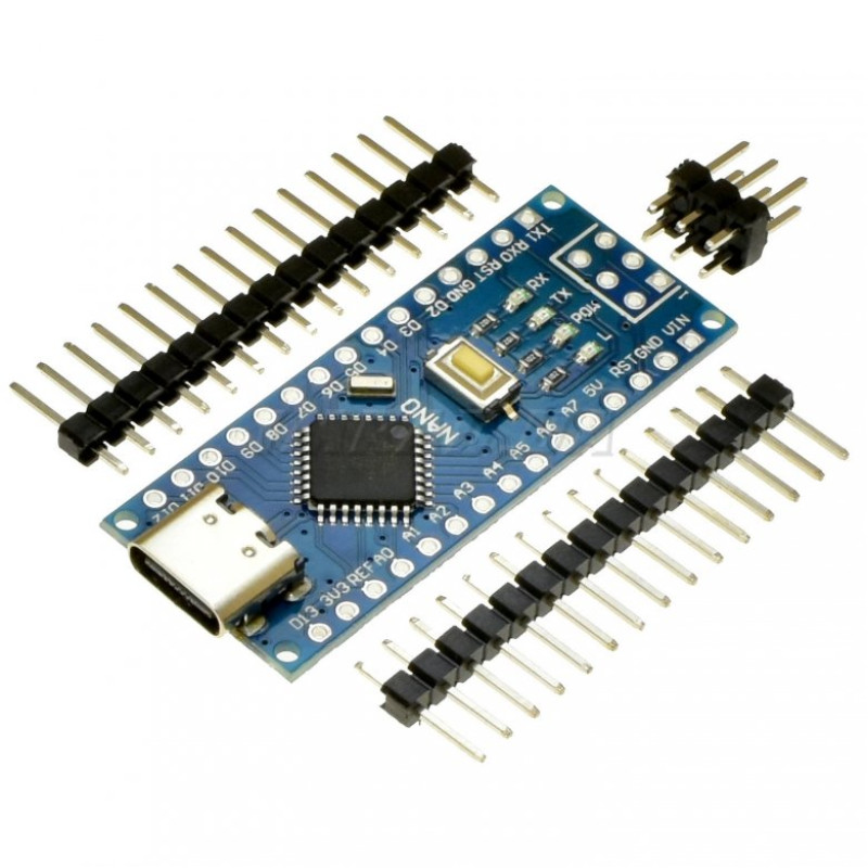 Модуль Arduino Nano V3.0 ATMEGA328P (CH340) Type-C для Arduino (датчик, плата розширення) для DIY проєктів та навчання