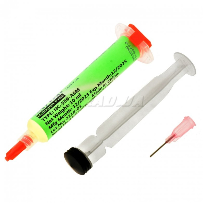 Флюс NC-559-ASM (10мл) для ремонта, сборки и обслуживания электроники