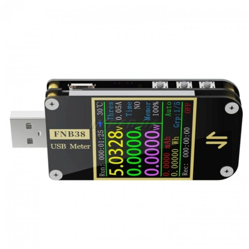 USB тестер напруги/струму FNB38 для ремонту, складання та обслуговування електроніки