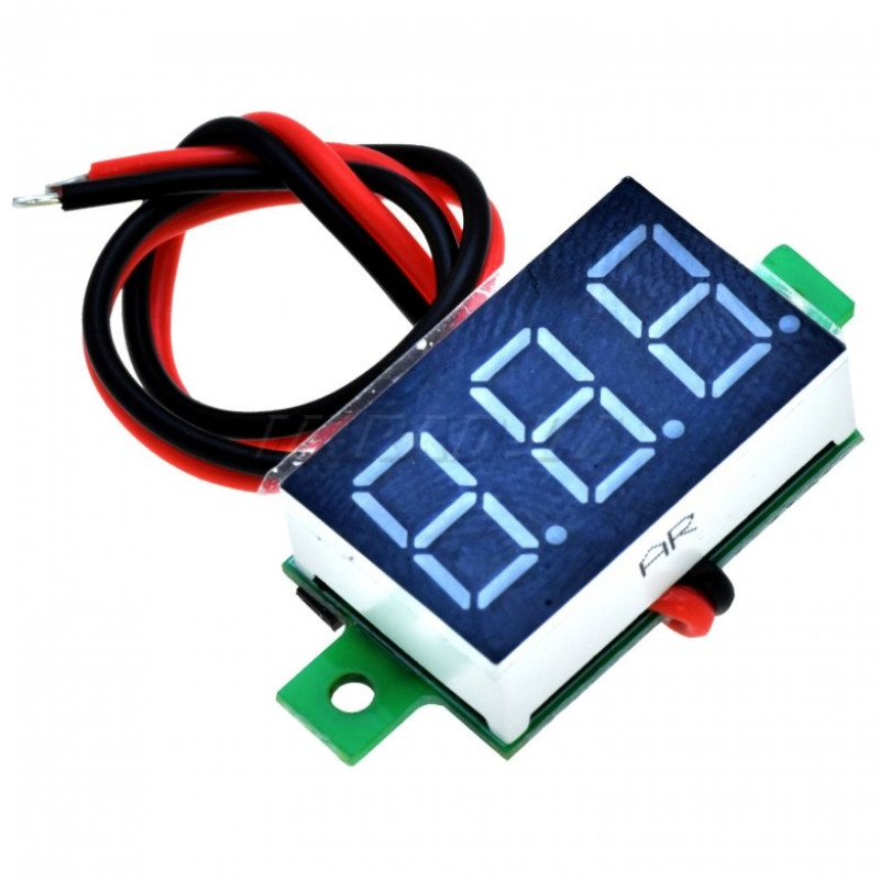 Цифровий вольтметр DSN-DVM-368L-2 (синій) 2.5-30V для ремонту, складання та обслуговування електроніки